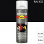 Peinture de finition industrielle aérosol Hard Hat RAL 9005 Noir foncé brillant 500ml RUST-OLEUM