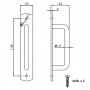 Poignée en acier zingué 160mm ESTEBRO