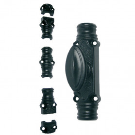 Crémone fonctionnelle renforcée avec bouton noir AFBAT Crémone fonctionnelle renforcée avec bouton noir AFBAT