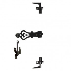 Accessoires pour espagnolette ronde rainurée noir AFBAT Accessoires pour espagnolette ronde rainurée noir AFBAT
