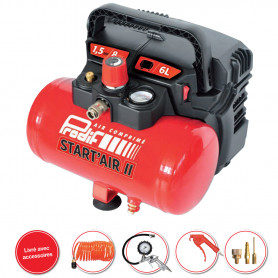 Compresseur coaxial 6L 1,5CV 01906SHK + accessoires PRODIF Compresseur coaxial 6L 1,5CV 01906SHK + accessoires PRODIF
