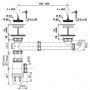 Vidage pour évier 2 bacs Ø60 mm (grès ou synthèse)