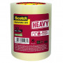 Lot de 3 rubans Scotch adhésif d'emballage haute résistance heavy brun foncé ou transparent 50mmx50m