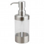 Distributeur de savon Loft inox et transparent