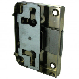 Serrure de meuble visser en applique pour porte droite, gauche ou tiroir acier nickelé Serrure de meuble visser en applique pour porte droite, gauche ou tiroir acier nickelé