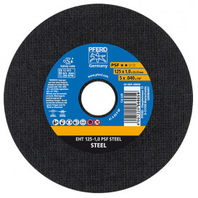 Disque à tronçonner EHT 125x1,0x22,23mm droit PSF STEEL pour acier PFERD Disque à tronçonner EHT 125x1,0x22,23mm droit PSF STEEL pour acier PFERD