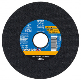 Disque à tronçonner EHT 125x1,6x22,23mm droit PSF STEEL pour acier PFERD Disque à tronçonner EHT 125x1,6x22,23mm droit PSF STEEL pour acier PFERD