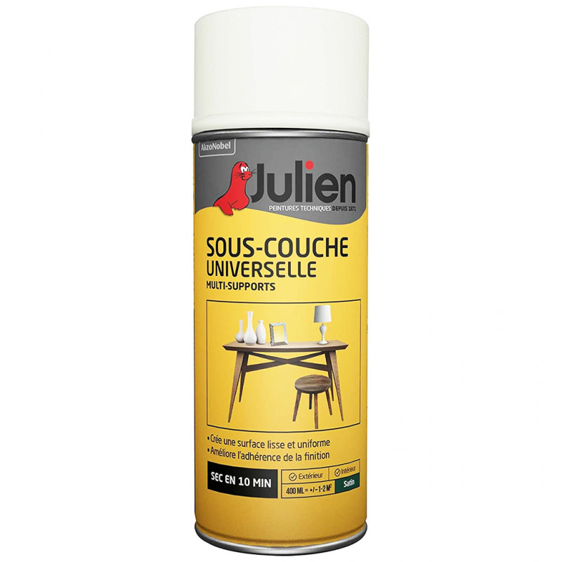 Peinture aérosol multi-supports blanc effet martelé Julien 400ml