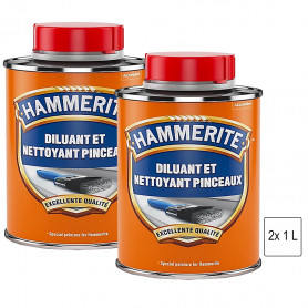 Diluant et nettoyant pinceaux antirouille 2x 1L HAMMERITE Diluant et nettoyant pinceaux antirouille 2x 1L HAMMERITE
