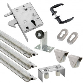 Kit complet portail coulissant roue nylon gorge U en applique Ø100x20mm + rail 9m ESTEBRO Kit complet portail coulissant roue nylon gorge U en applique Ø100x20mm + rail 9m ESTEBRO