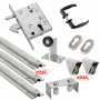 Kit complet portail coulissant roue inox gorge U en applique Ø80x20mm + rail 9m ESTEBRO