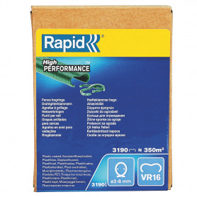 Boîte de 3190 Agrafes grillage plastifiées vert VR16 RAPID Boîte de 3190 Agrafes grillage plastifiées vert VR16 RAPID
