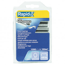 Boîte de 1390 Agrafes grillage galvanisées VR16 RAPID Boîte de 1390 Agrafes grillage galvanisées VR16 RAPID
