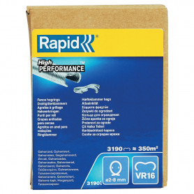 Boîte de 3190 Agrafes grillage galvanisées VR16 RAPID Boîte de 3190 Agrafes grillage galvanisées VR16 RAPID