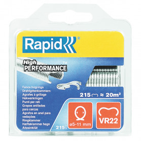 Boîte de 215 Agrafes grillage galvanisées VR22 RAPID Boîte de 215 Agrafes grillage galvanisées VR22 RAPID