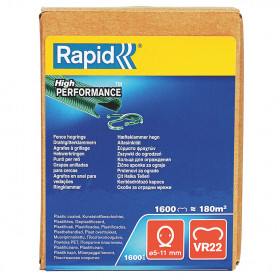 Boîte de 1600 Agrafes grillage plastifiées vert VR22 RAPID Boîte de 1600 Agrafes grillage plastifiées vert VR22 RAPID
