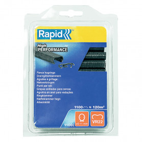 Boîte de 1100 Agrafes grillage plastifiées noir VR22 RAPID Boîte de 1100 Agrafes grillage plastifiées noir VR22 RAPID
