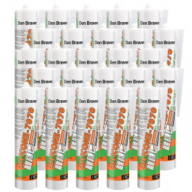 25x Mastic silicone neutre bâtiment 7070 Plus gris anthracite 300ml DEN BRAVEN 25x Mastic silicone neutre bâtiment 7070 Plus gris anthracite 300ml DEN BRAVEN