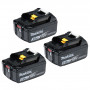 Lot de 3 Batteries Makstar BL1830B Li-Ion 18V 3Ah (témoin de charge intégré) MAKITA