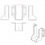 Pack 2 Sabots solive à ailes extérieures SAE380/76/2 SIMPSON + Chevilles et Tirefonds + Foret